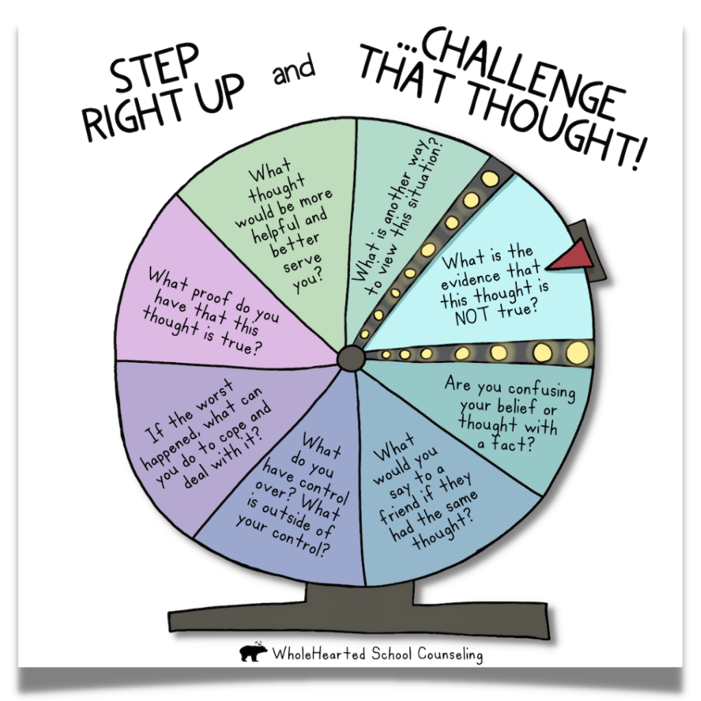 Cbt activity for kids and teens free spinner and problem solving