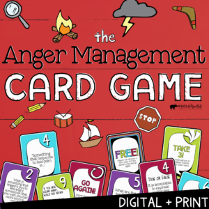 Anger Management Card Game for Kids and Teens Dealing with Feeling Mad