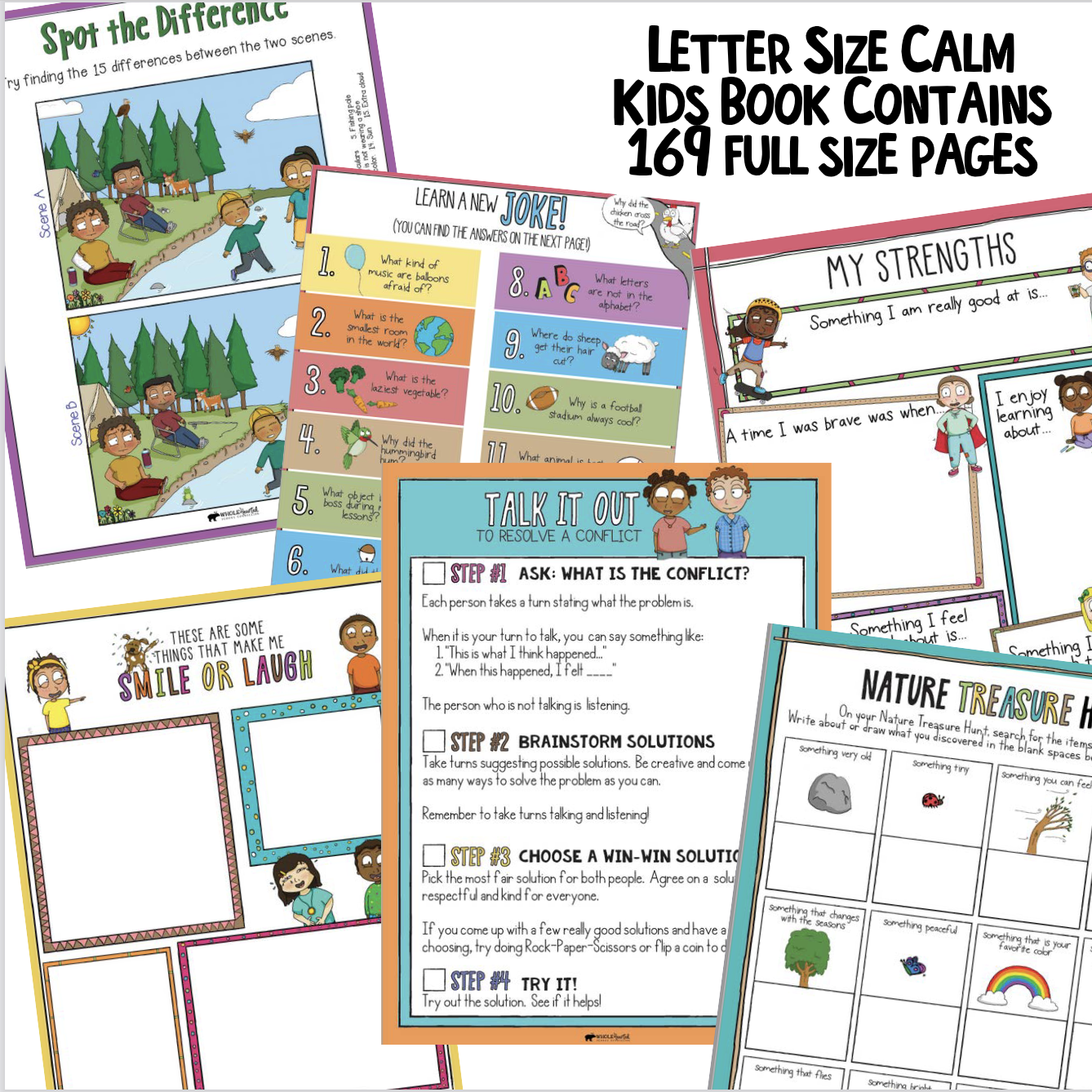 Calm Down Corner Printables and Coping Skills Worksheets
