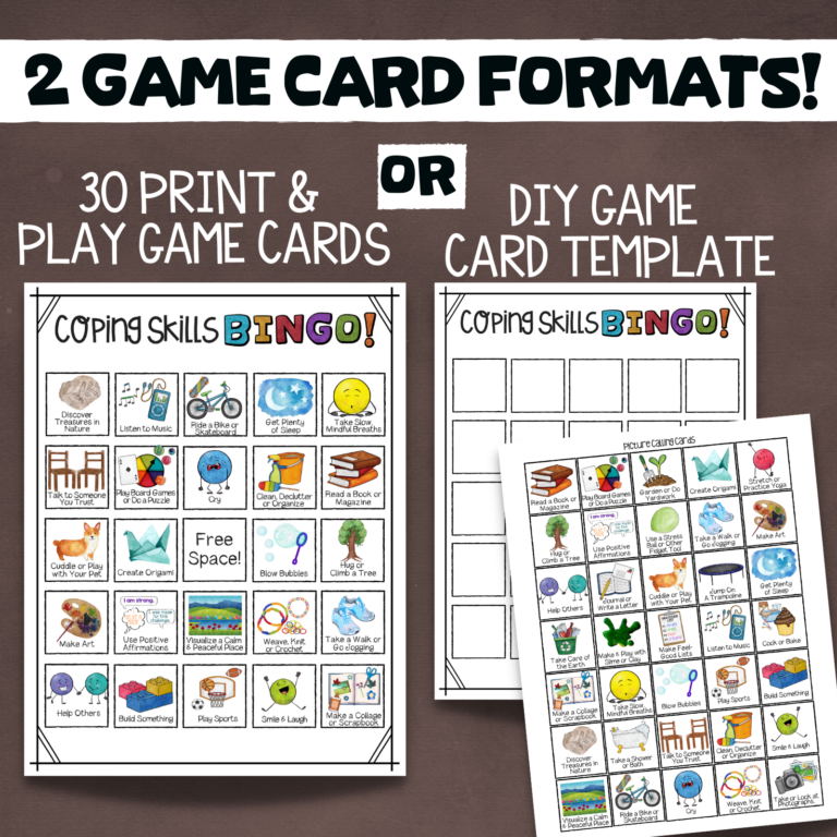 Coping Skills Bingo: Teach Stress Management Through Fun - WholeHearted ...
