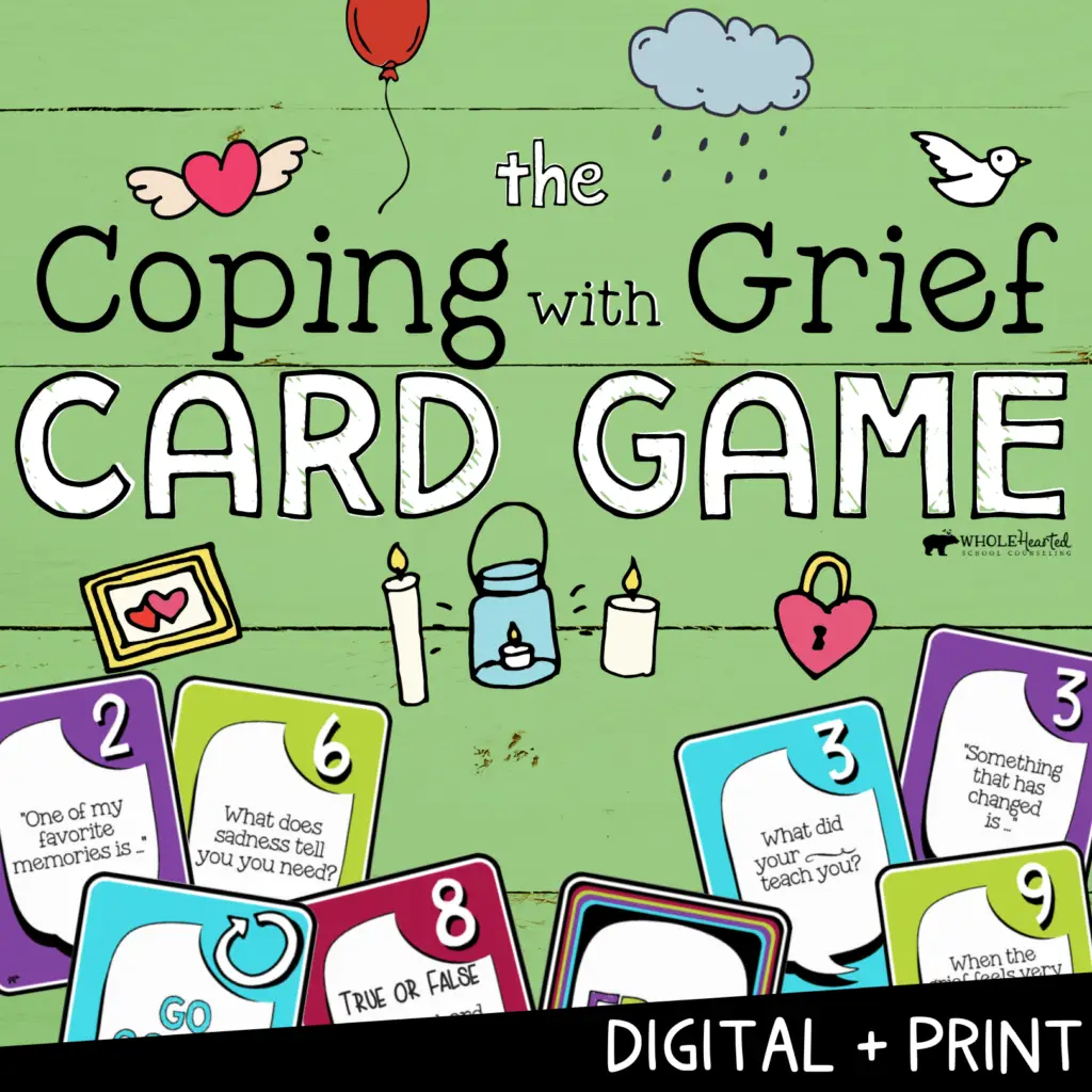 Coping with Grief Card Game School Counseling Group