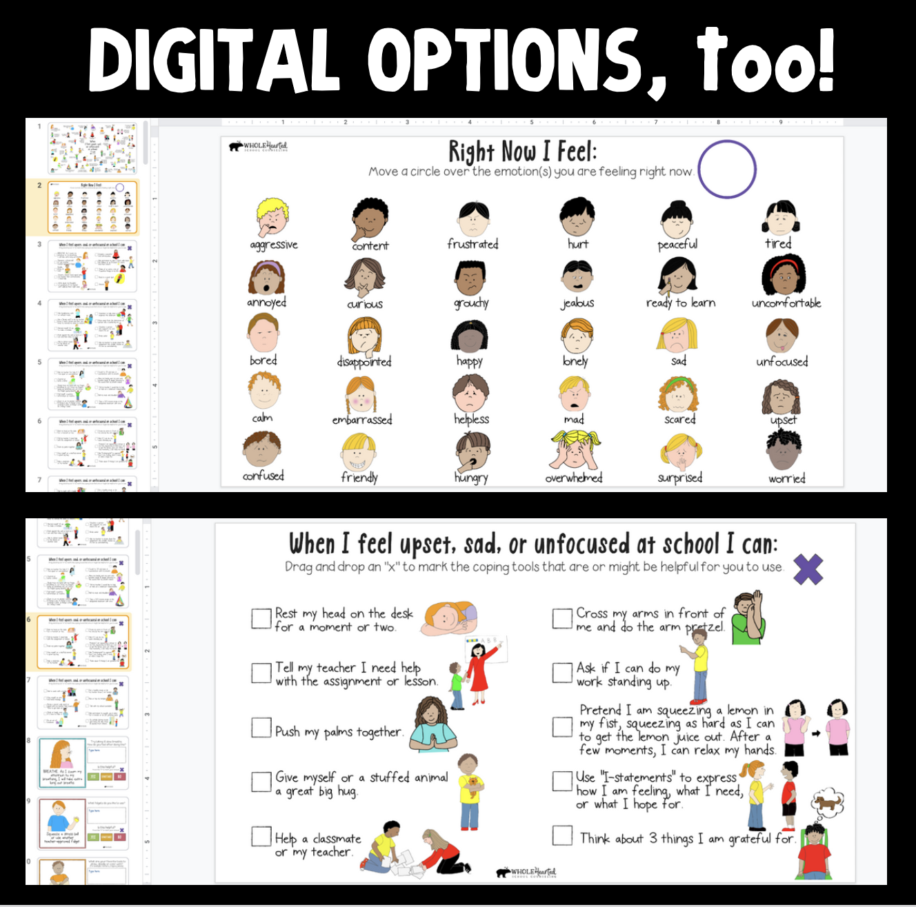 Digital Self-Regulation Coping Tools for Kids at School SEL Activity