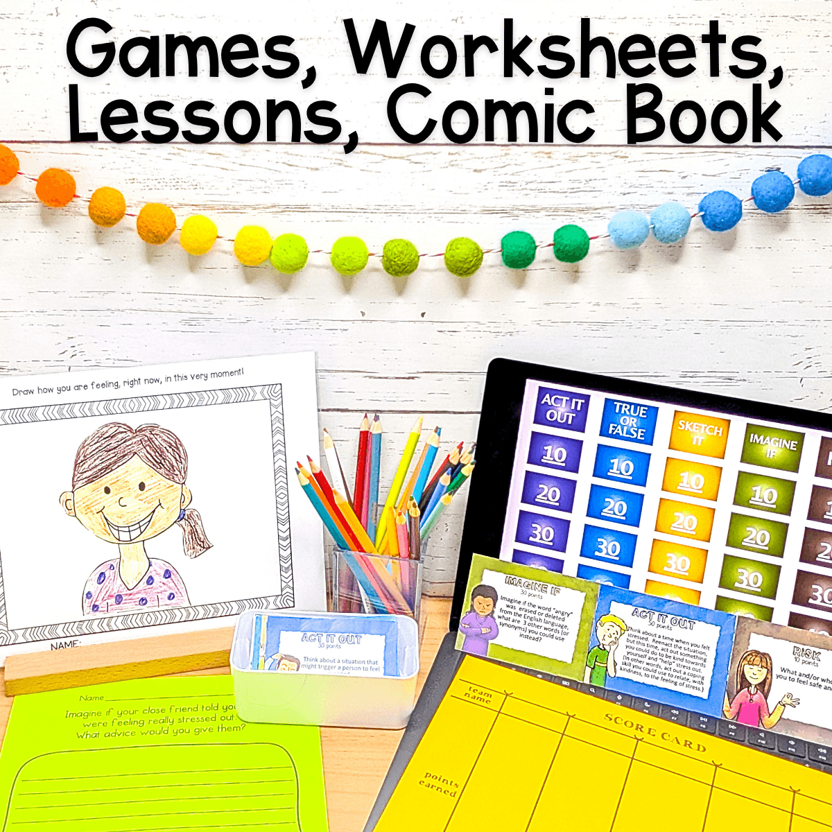 Feelings Games Social Emotional Learning Activities for Kids (2) lessons about feelings for kids