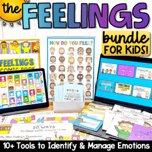 Feelings and coping tools for kids social emotional learning activity bundle