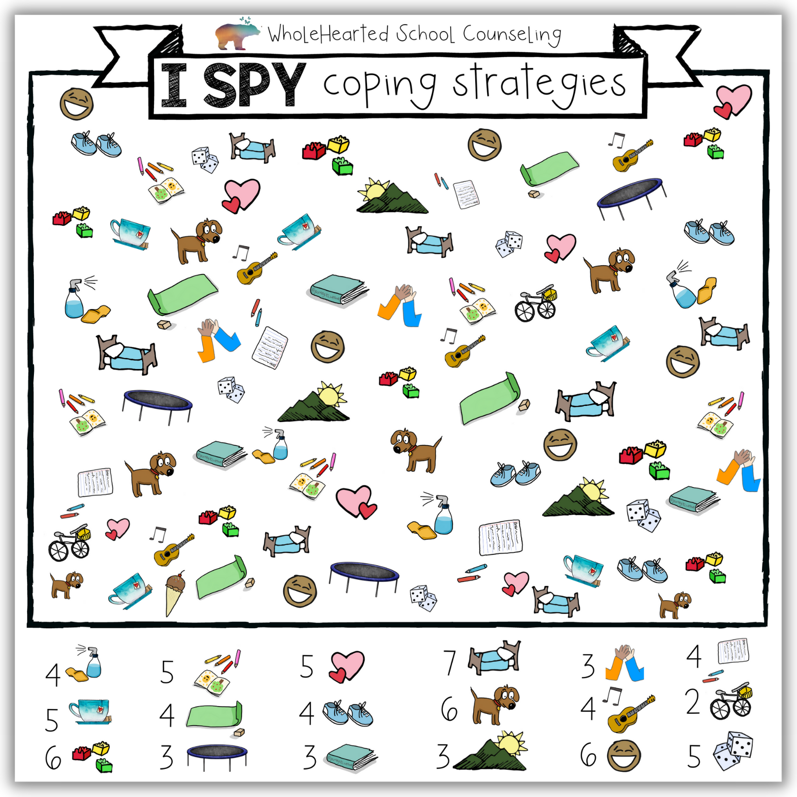 I-Spy Coping Skills Free SEL Activity for Kids