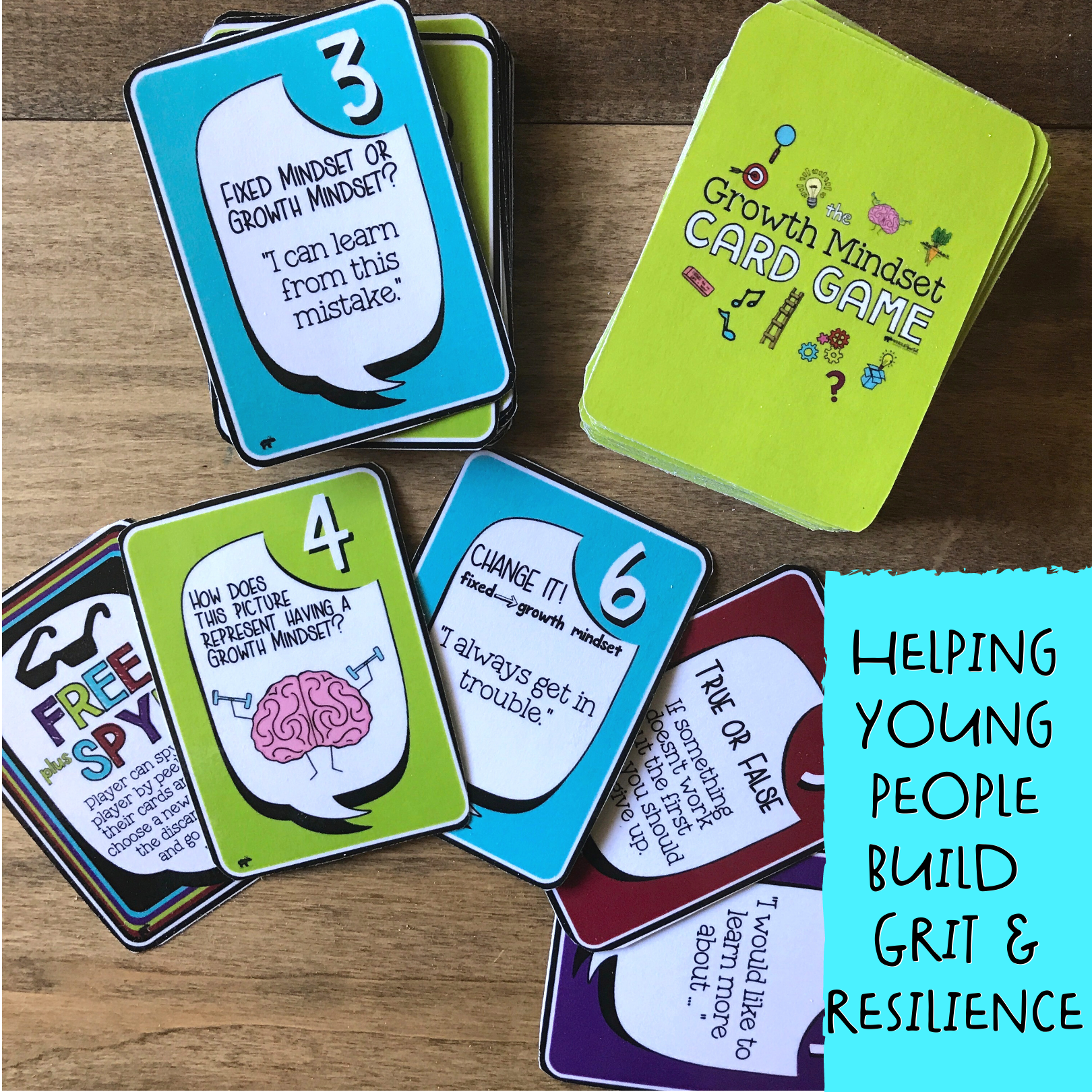Growth Mindset Card Game for Kids SEL Activity