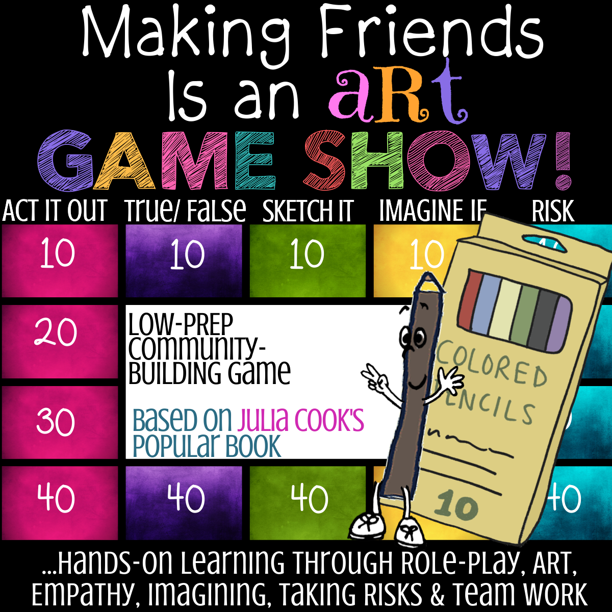 Making Friends Is An Art Lesson Based on Julia Cooks Book about Friendship