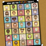 Multicultural Feelings Poster for Kids and Emotion Checklist