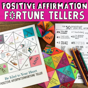 Positive Affirmation Activity and SEL Lesson with Fortune Tellers
