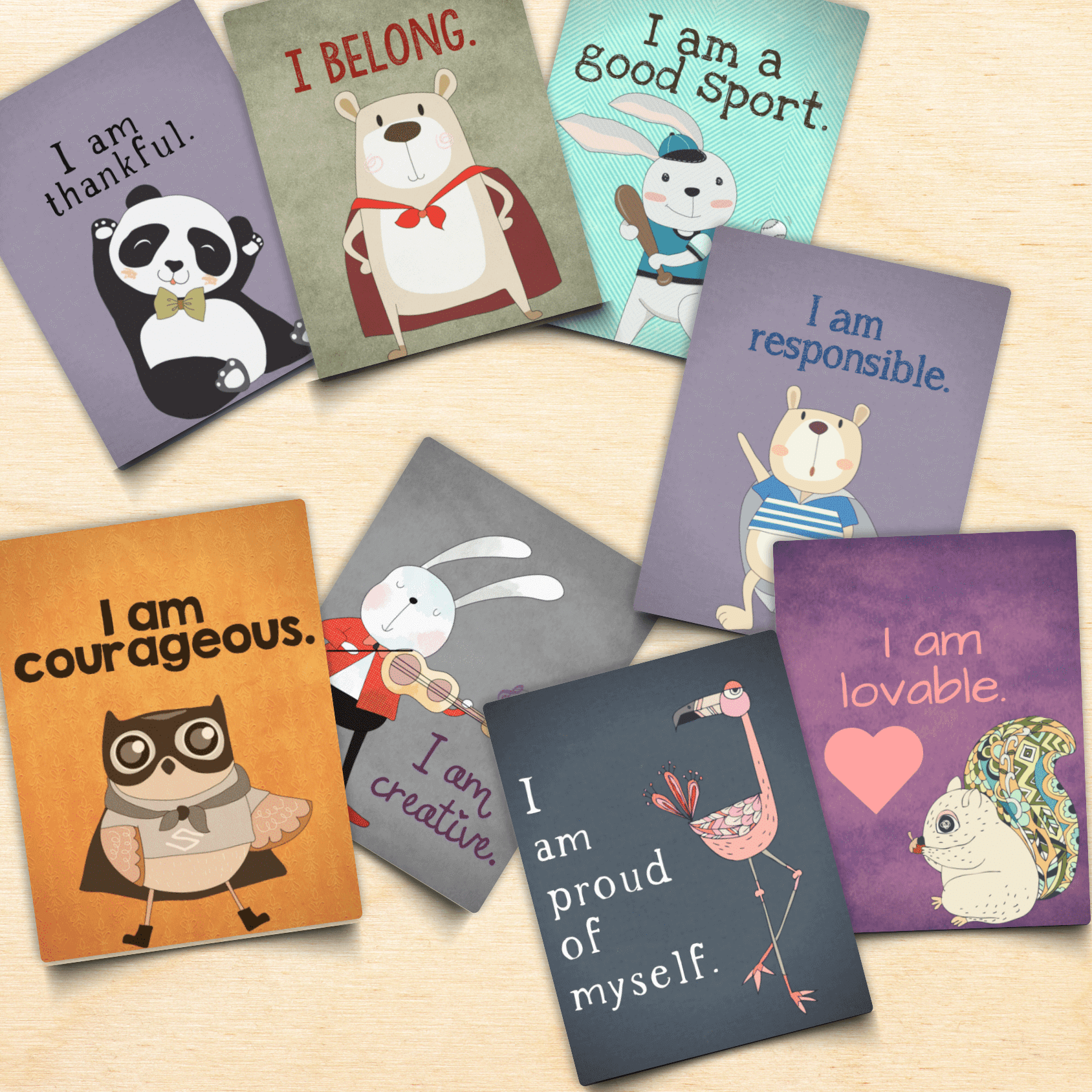 Positive Affirmations for Kids Character Trait Brag Tags