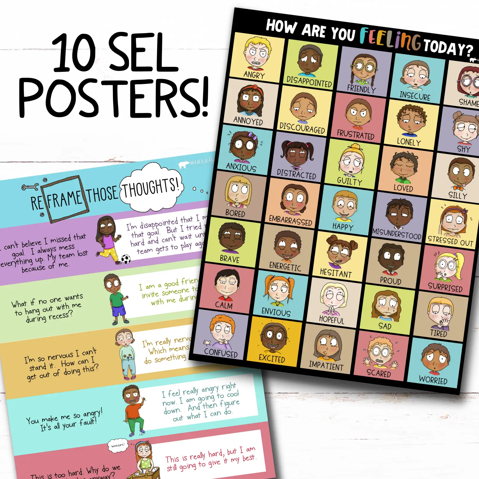 SEL Posters and Feelings Chart for Students SEL Posters and Feelings Chart for Students