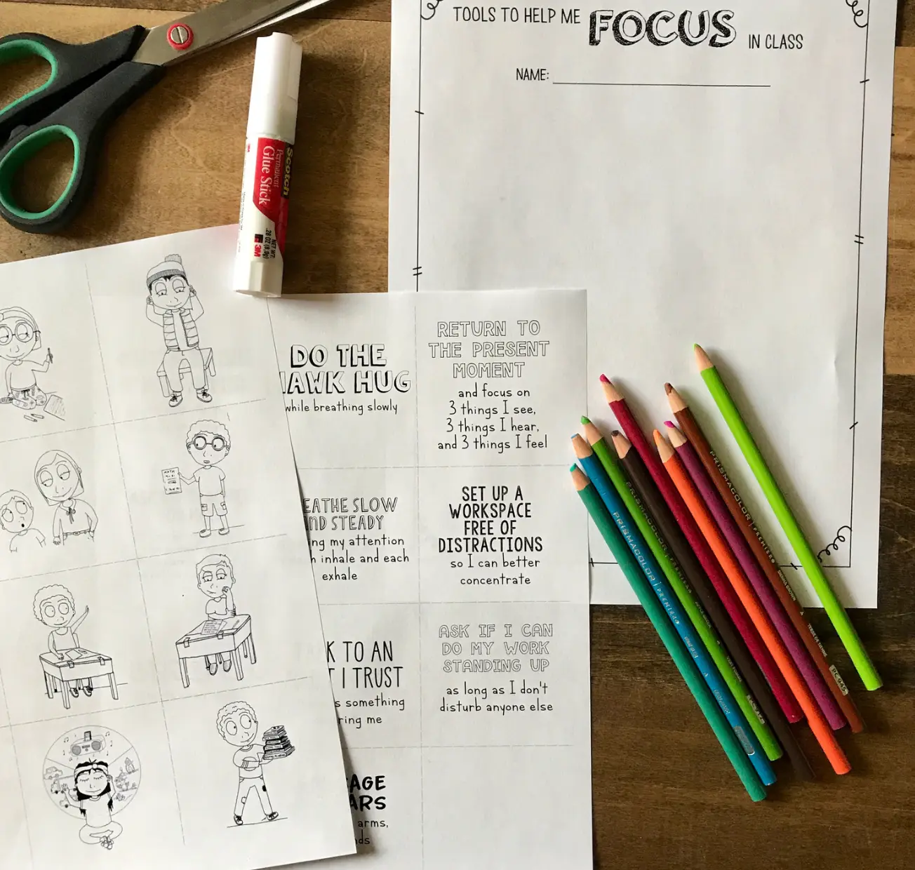 Help Kid Focus and Pay Attention Poster Help Kid Focus and Pay Attention Activity