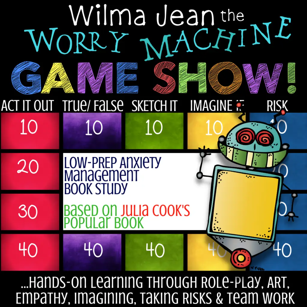 Wilma Jean the Worry Machine Book Companion Lesson About Worry and Anxiety