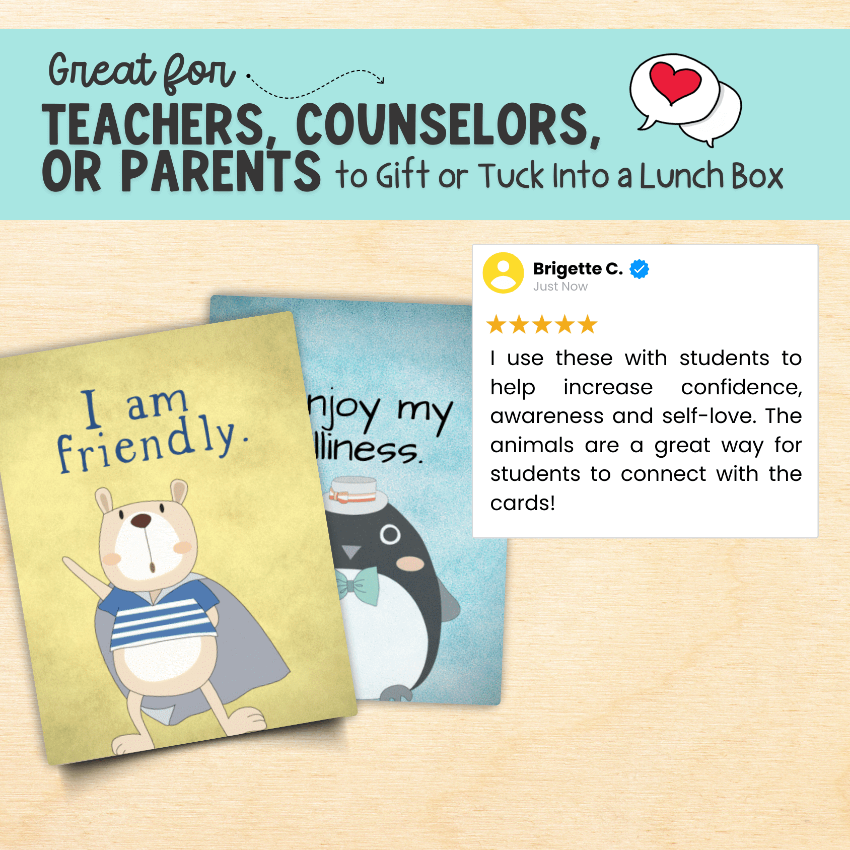 positive affirmation cards for kids and tween girls