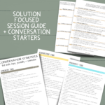 Solution Focused Counseling Children and Tees SFBT worksheets