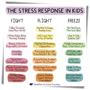 Fight Flight Freeze Stress Response In Kids