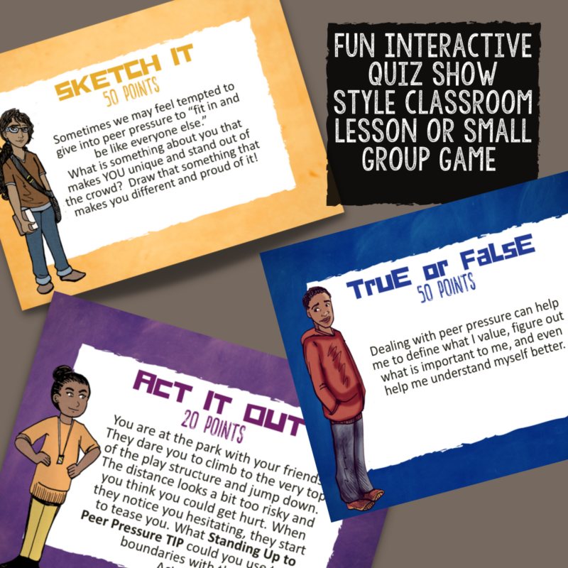 Peer Pressure Lesson: Interactive Quiz Show Activity - WholeHearted ...