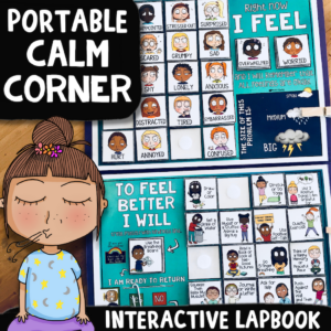 PORTABLE CALM DOWN CORNER FOR KIDS: Feelings Check-In and Coping Tools Interactive Lap Book