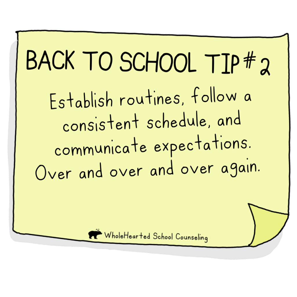 Post It Note with Back to School Tip
