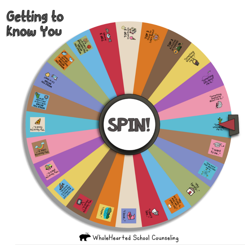 Digital Spinner with Getting to Know You Questions