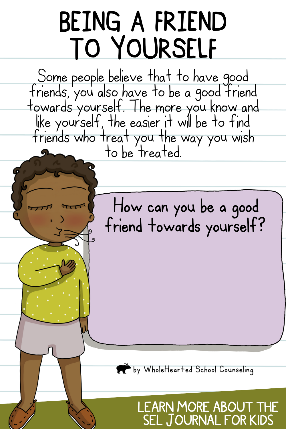 How to be a good friend towards yourself infographic