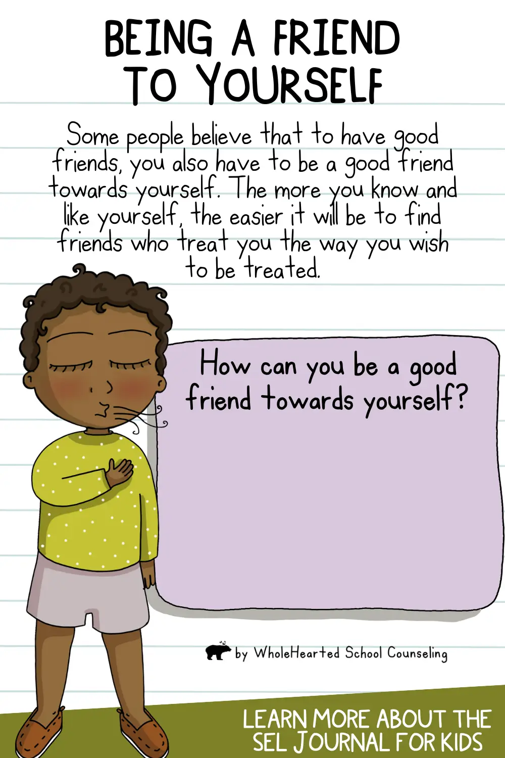 How to be a good friend towards yourself infographic