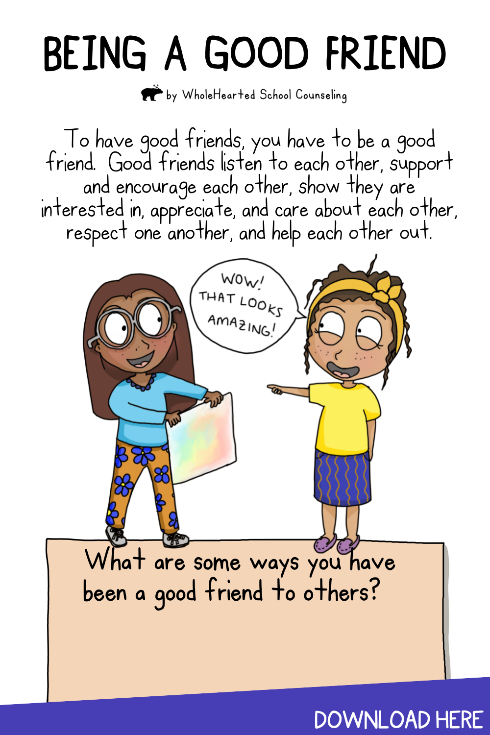 sel journal on how to be a good friend and friendship tips.