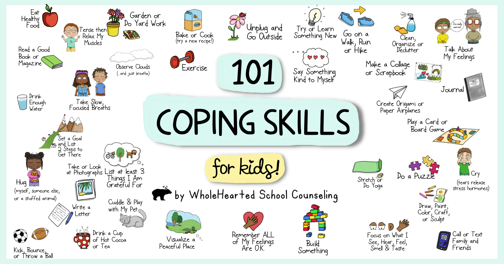101 Coping Skills for Kids to Help them Manage Big Emotions