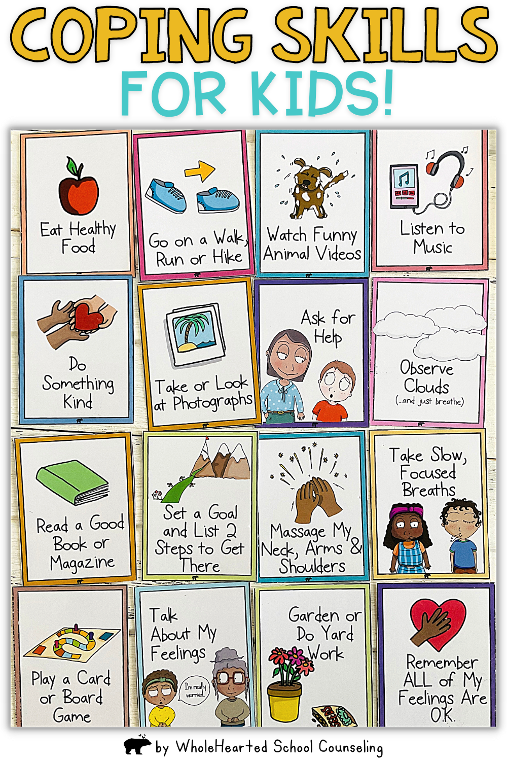 Coping Skills for Kids task cards.