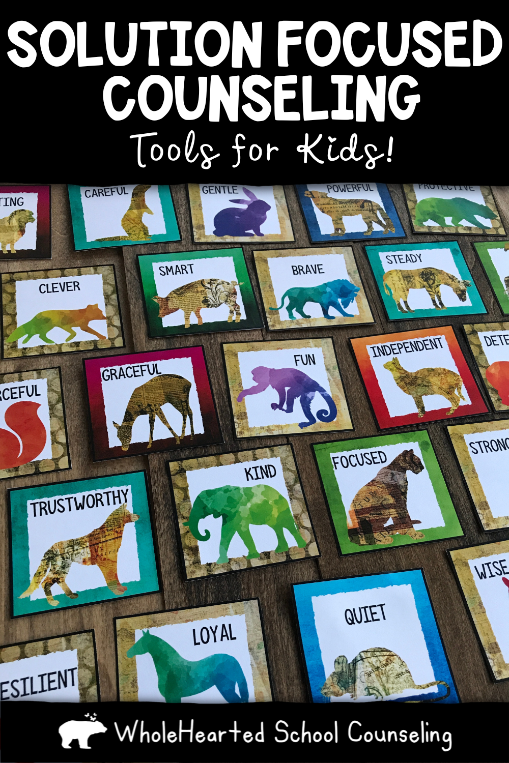 Solution Focused Counseling Animal Strength Cards