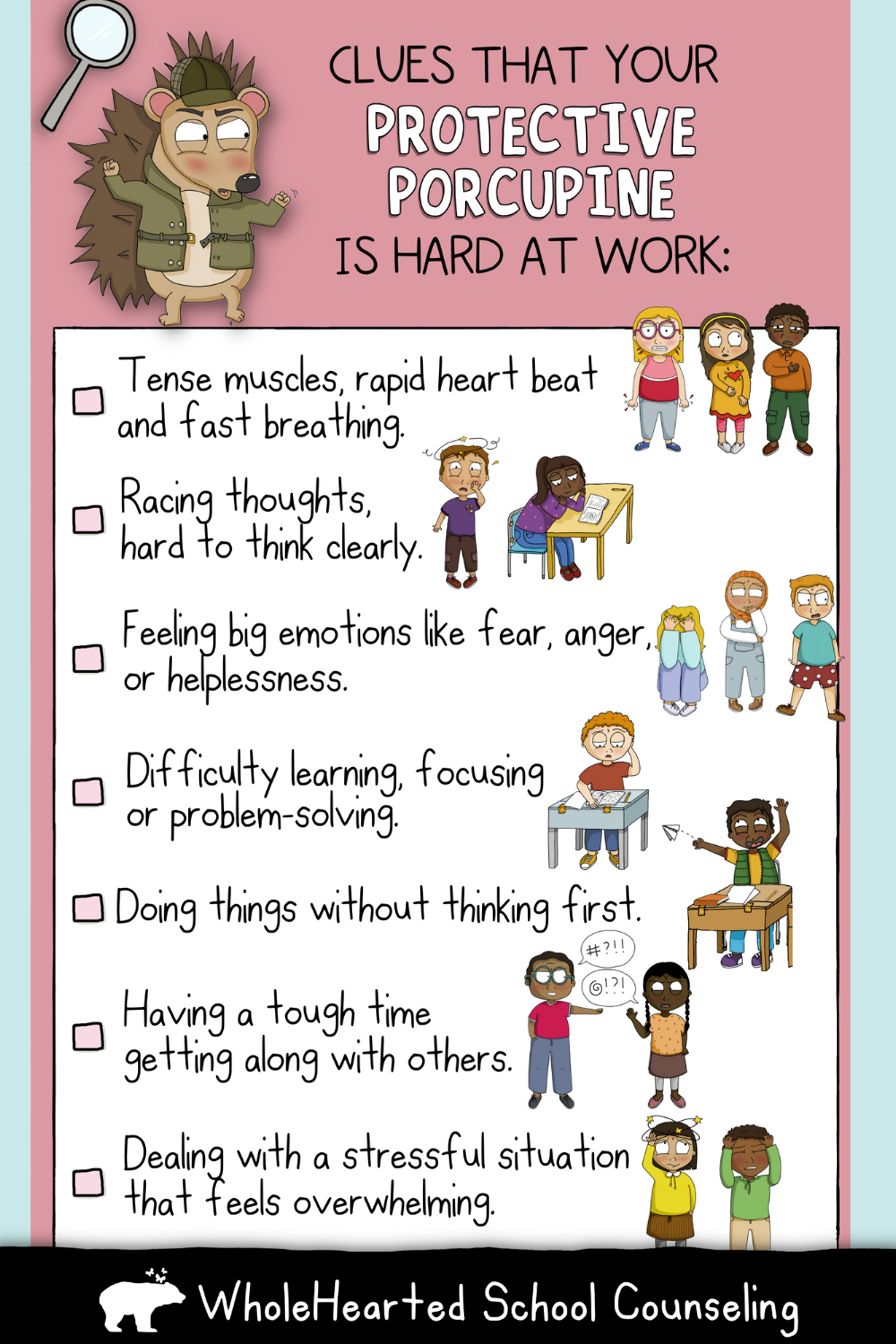 Signs of a stress response for kids.