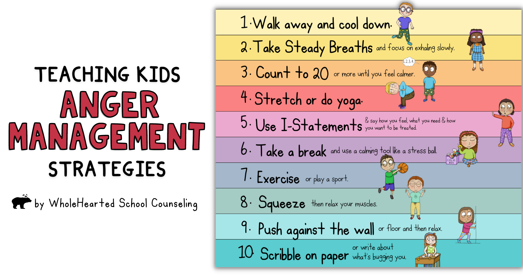 Teaching Anger Management Strategies for Kids by WholeHearted School Counseling
