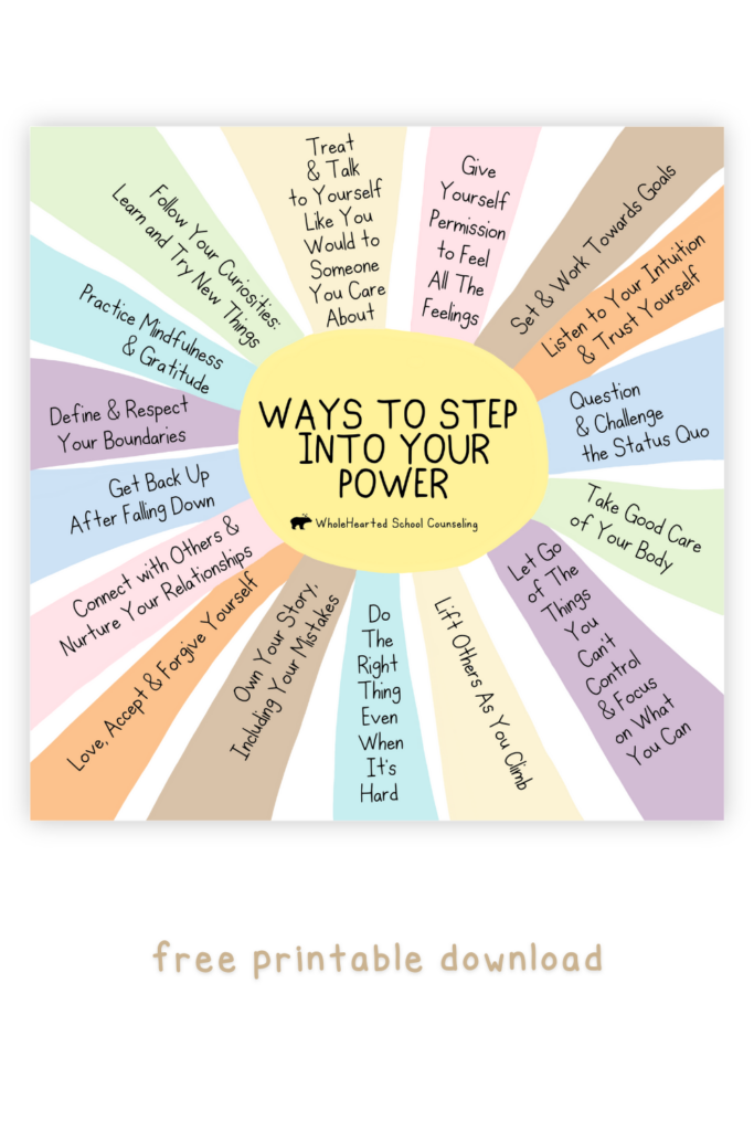 Ways to Step into Your Power and Build Self Esteem Poster