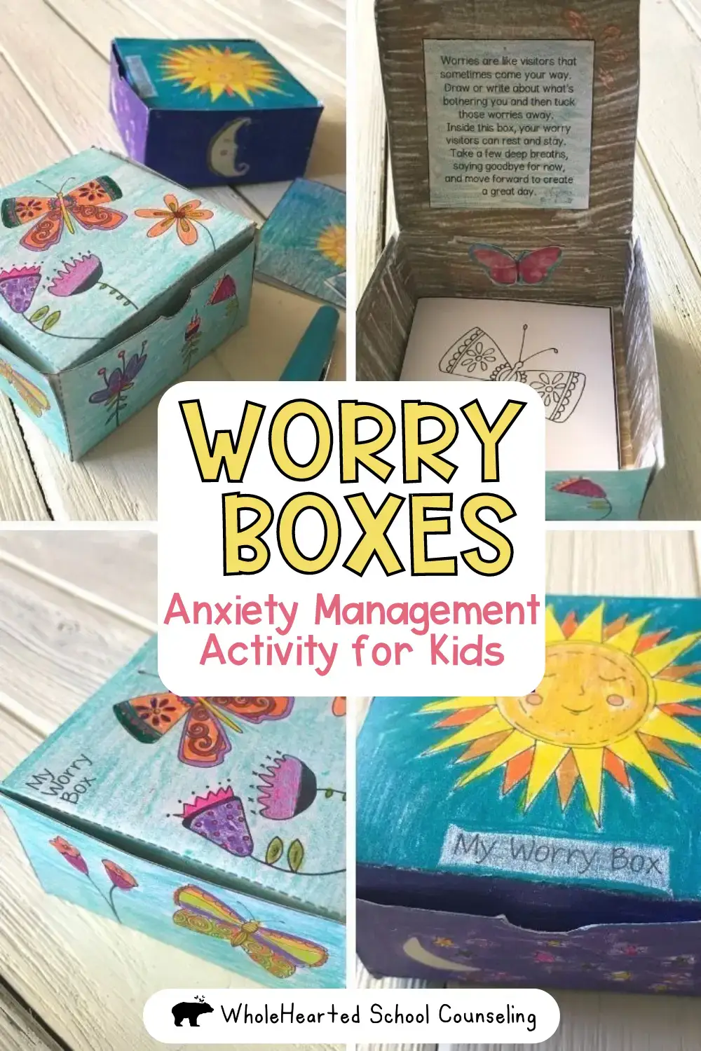 Worry Boxes that kids can use when they feel anxiety