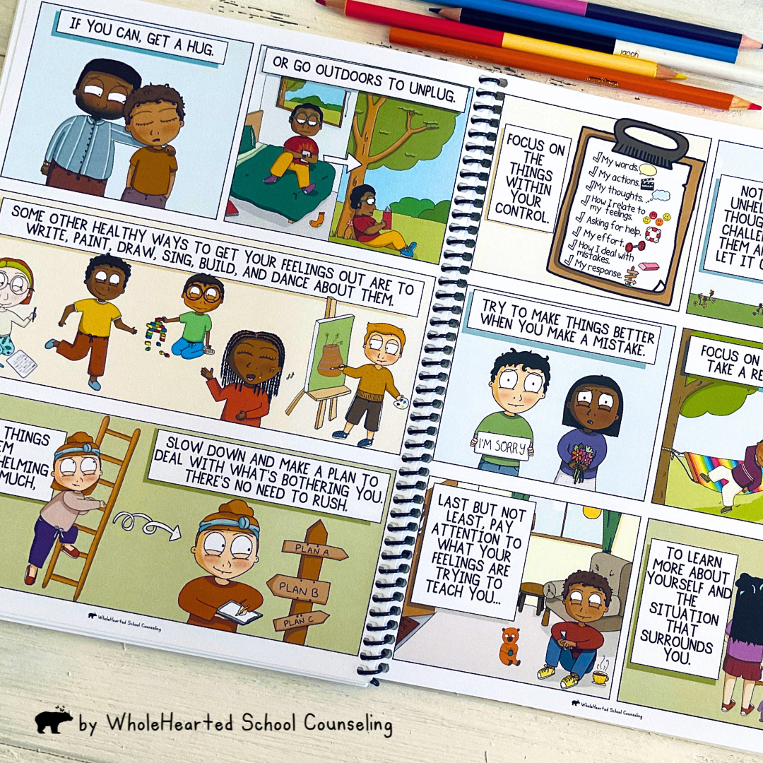 Comic Book about Emotions and Feelings Lesson for Kids