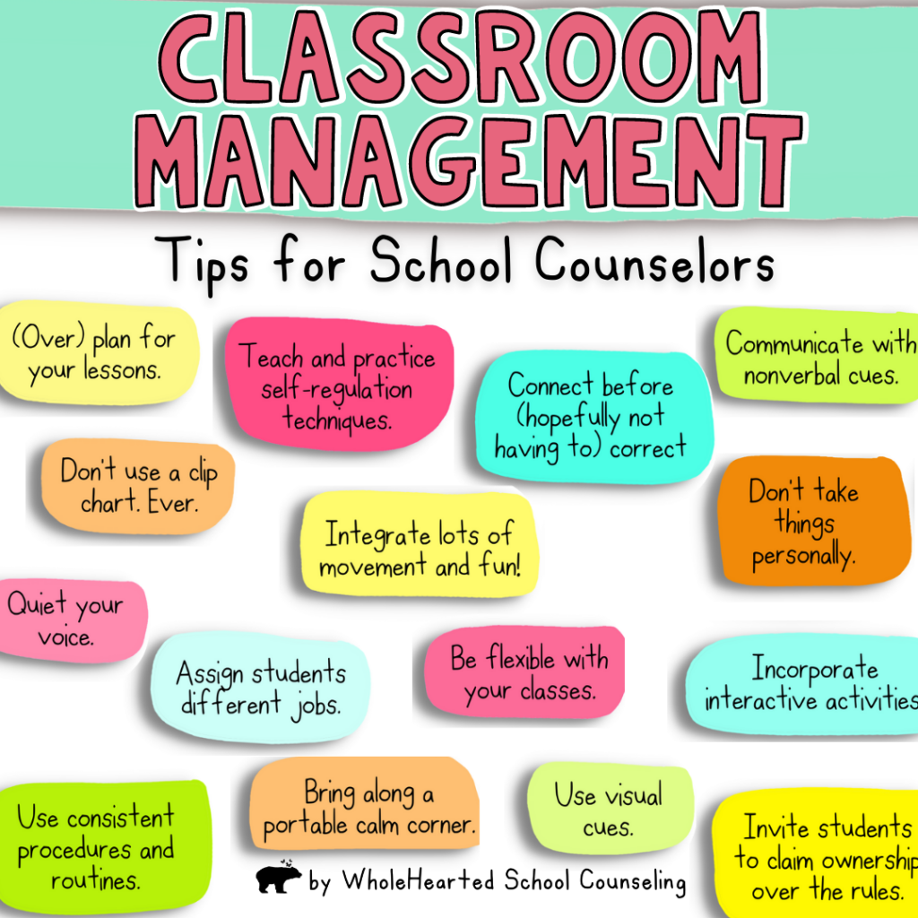List of Classroom Management Tips for School Counselors