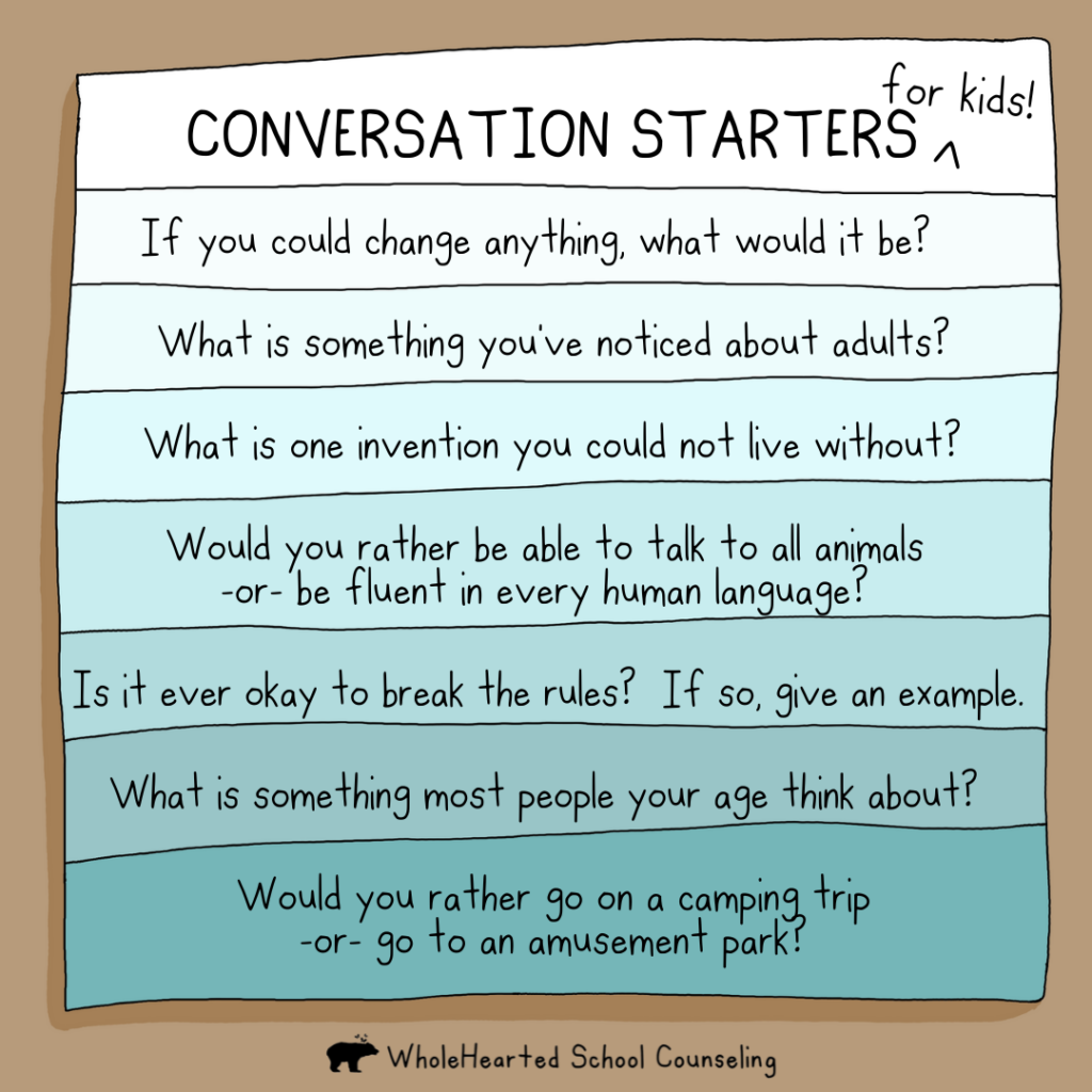 Conversation Starters for Kids to Use during Morning Meetings