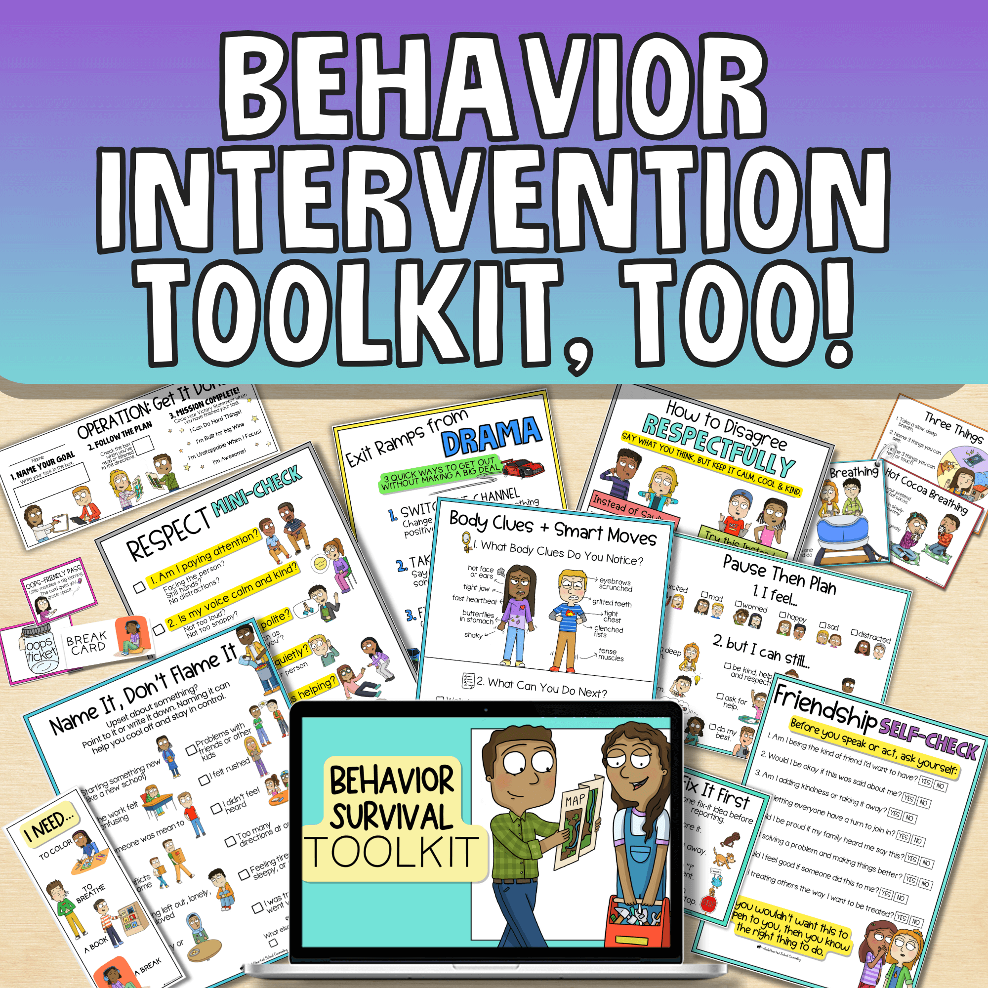 Behavior Lessons Intervention Worksheets