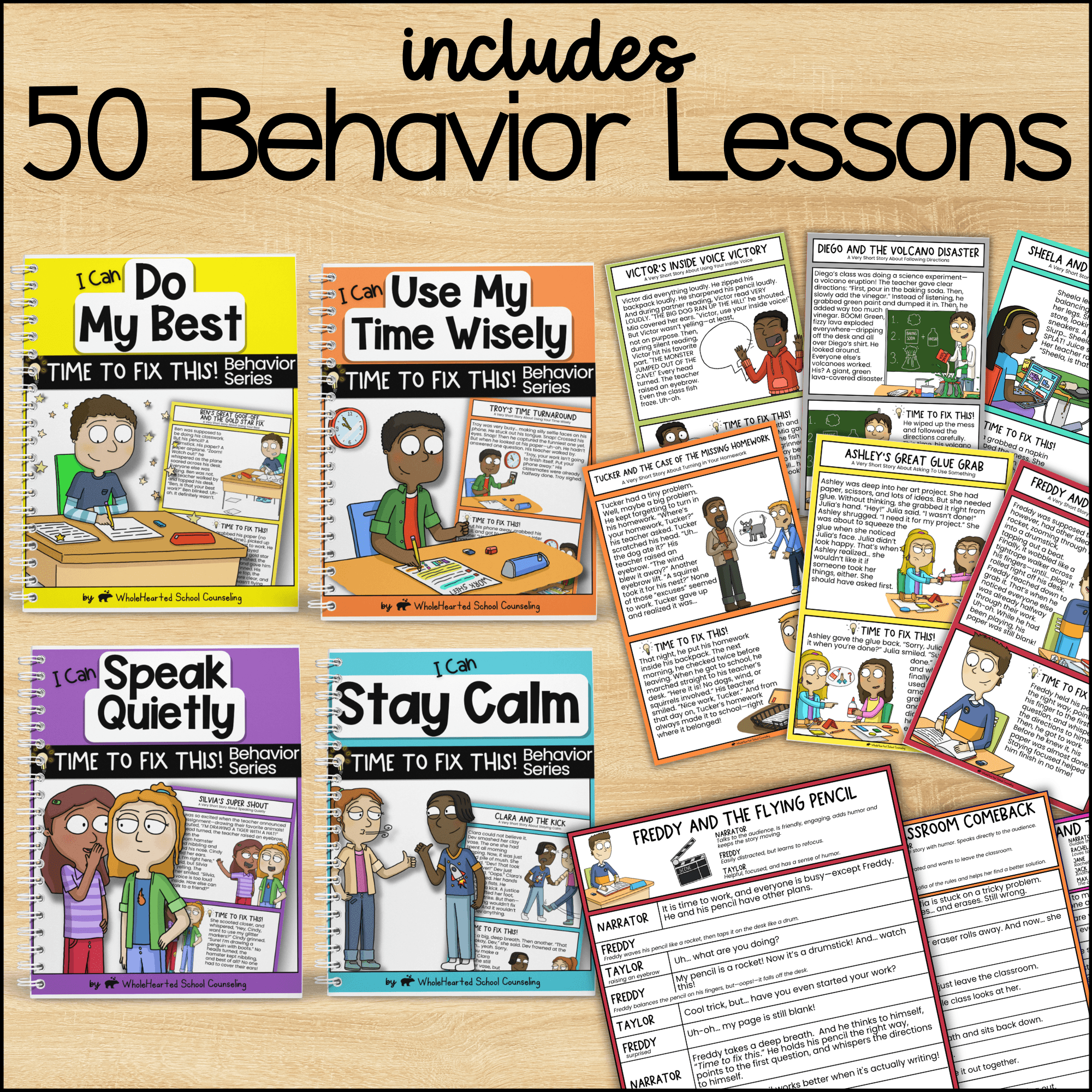 Behavior Lessons Interventions Rewards PBIS SEL Positive behavior support toolkit for elementary classrooms including PBIS-aligned lessons, worksheets, reflection tools, and classroom management visuals.