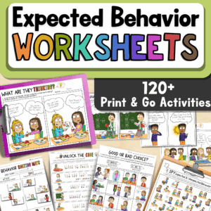 Expected Behavior Worksheets for elementary Students