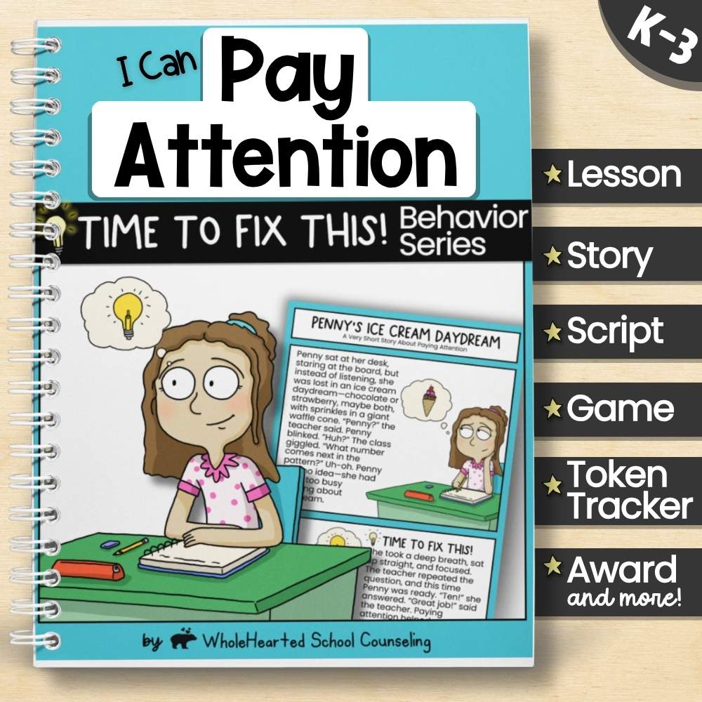 Cover of “I Can Pay Attention” SEL toolkit for K–3 behavior support