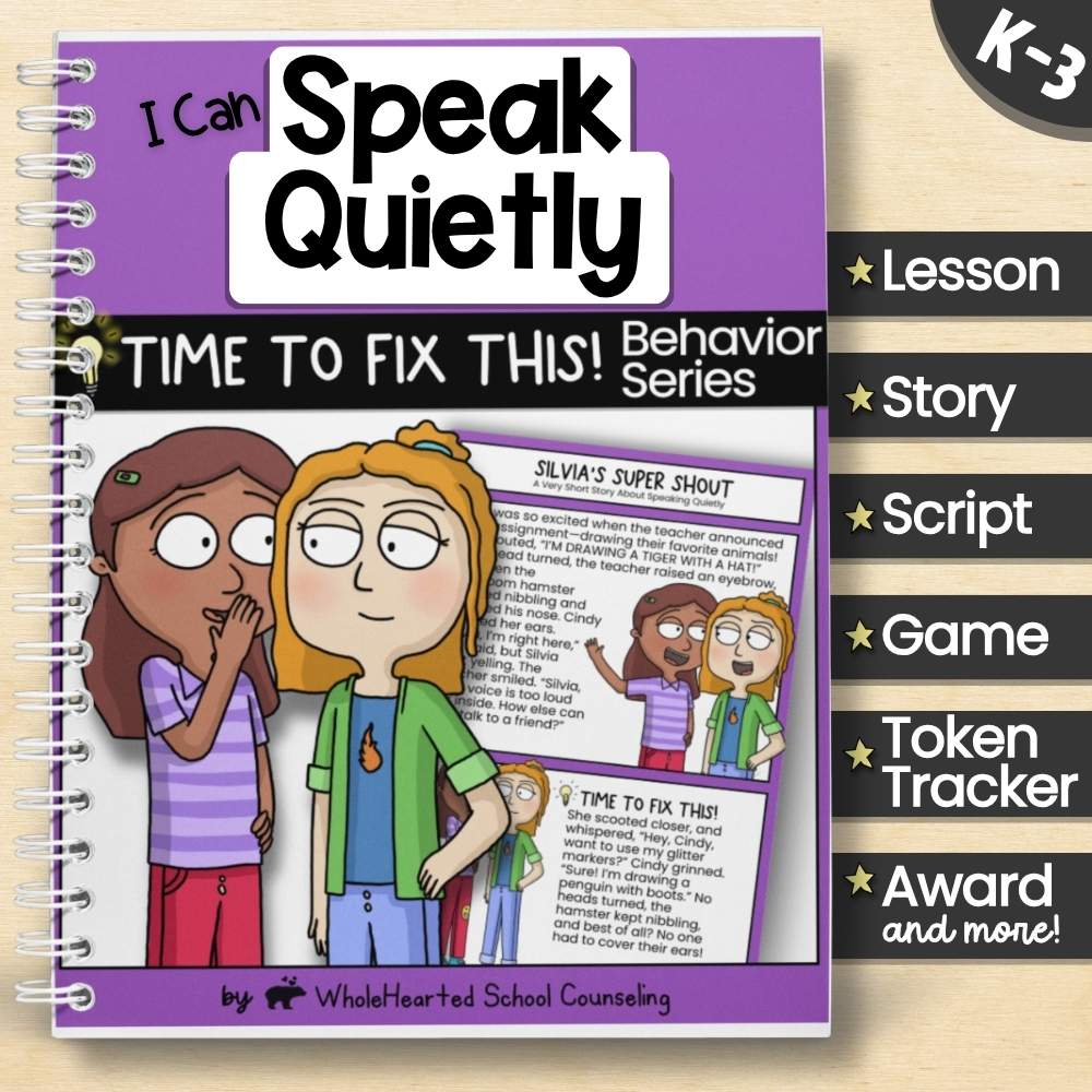 I Can Speak Quietly behavior toolkit cover with story preview and character illustrations