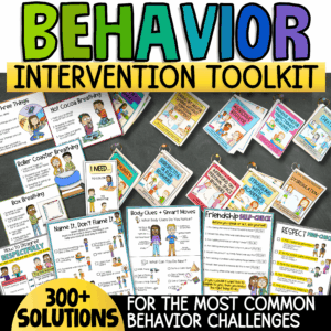 Behavior Intervention sheets for kids to help improve classroom management social emotional learning activities in classroom
