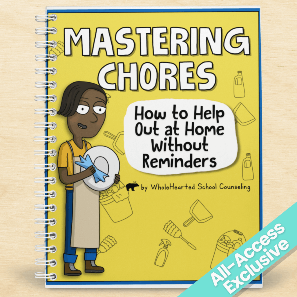 Cover of “Mastering Chores: How to Help Out at Home Without Reminders” featuring a child drying dishes