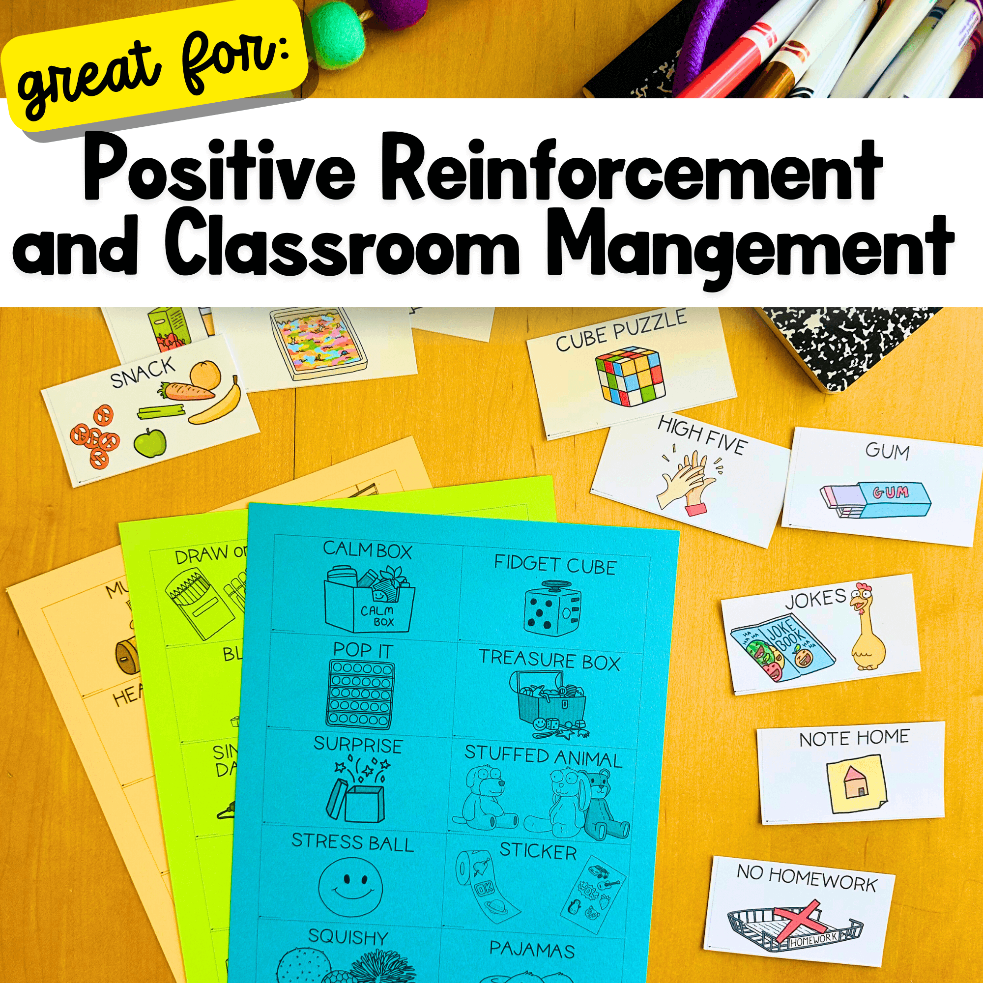 Reward Coupons for Positive Reinforcement Classroom Management