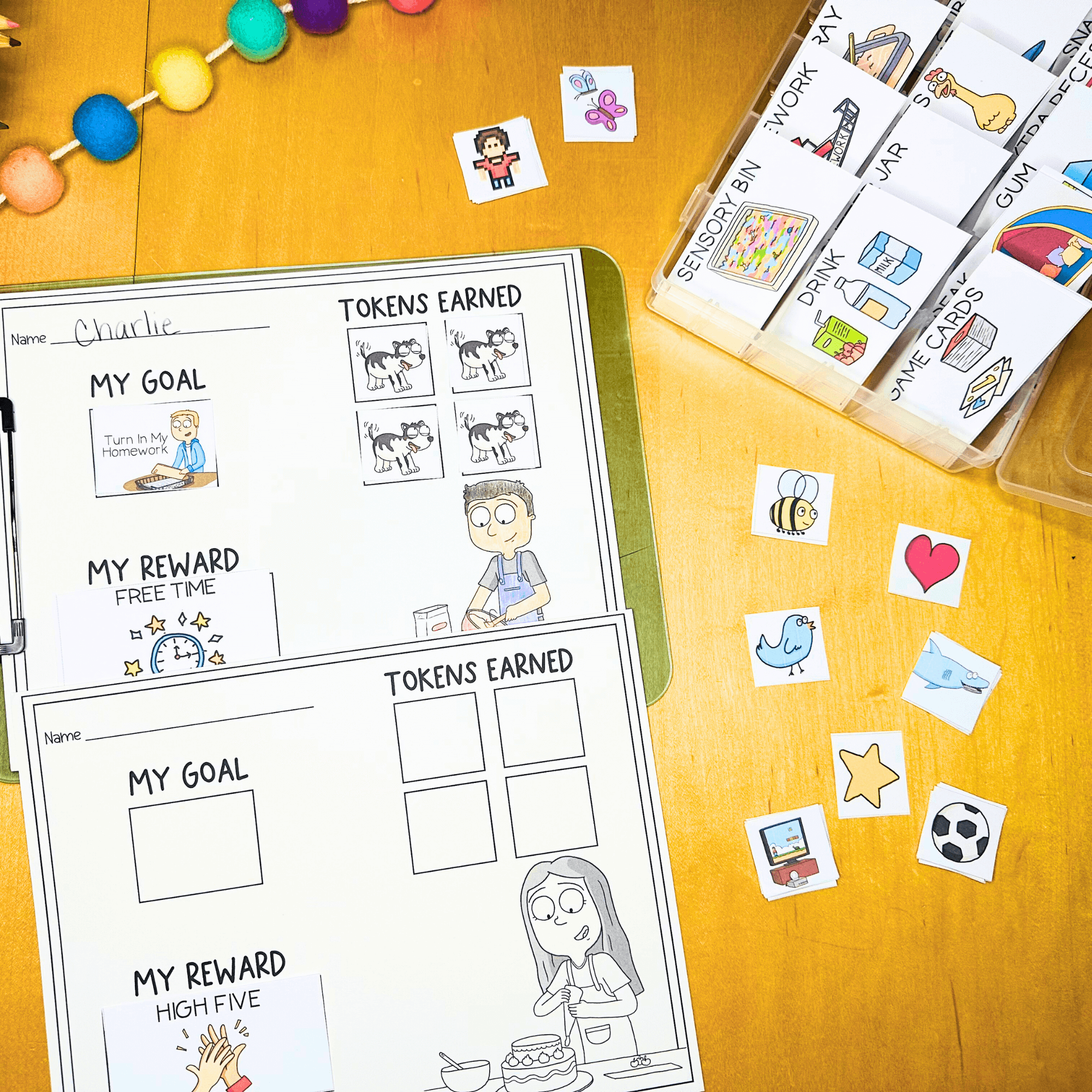 Token Boards Punch Cards Positive Behavior Classroom Management (6)