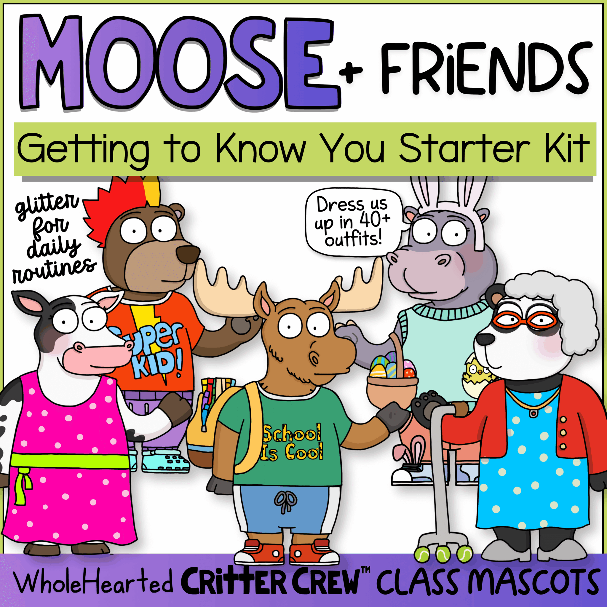 Silly Moose Classroom Mascot: Support Emotional Learning
