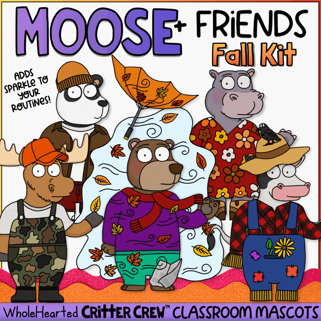 Fall-themed goose classroom mascot for classroom management and community