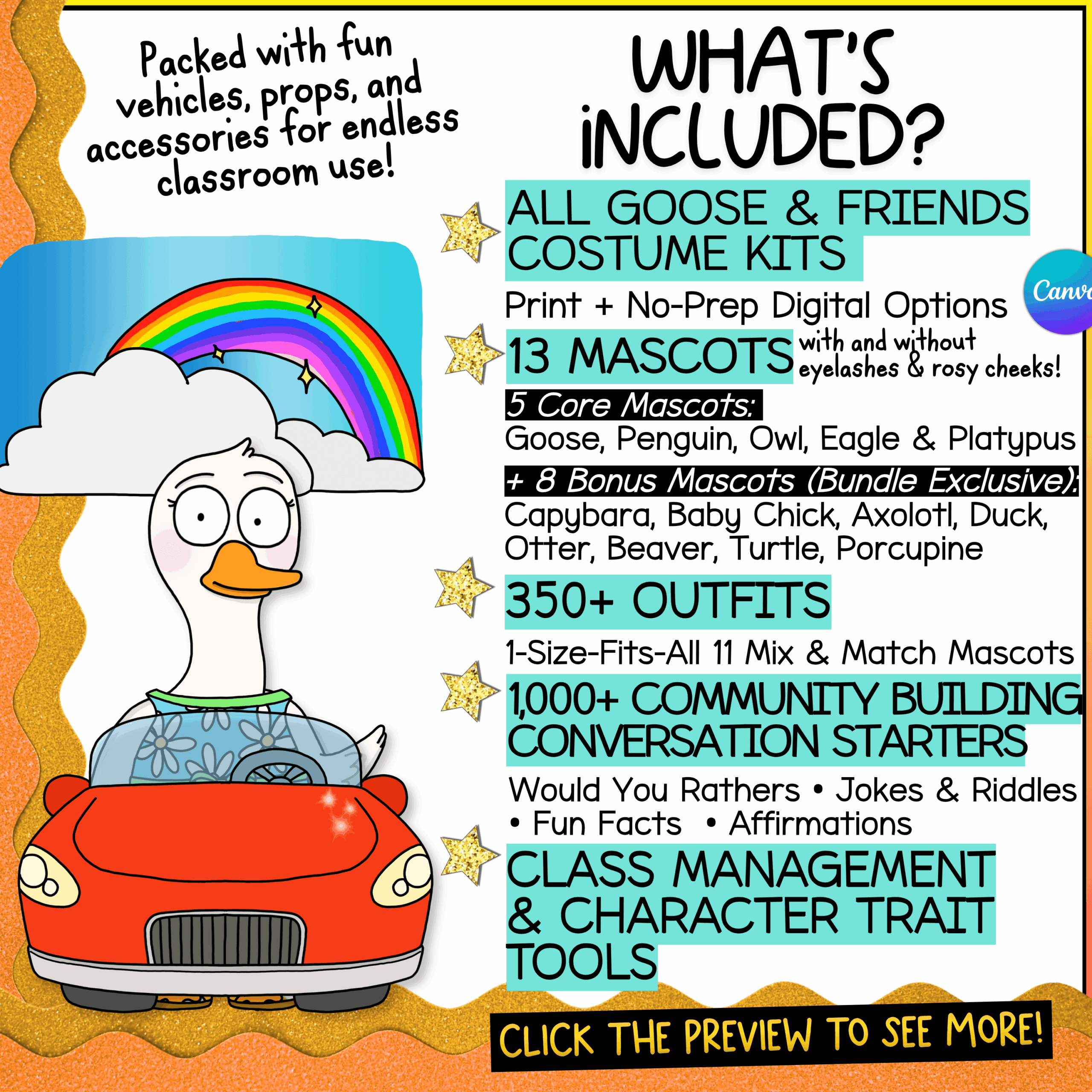 Class Goose Mascot Moose SEL morning Meeting Behavior Management