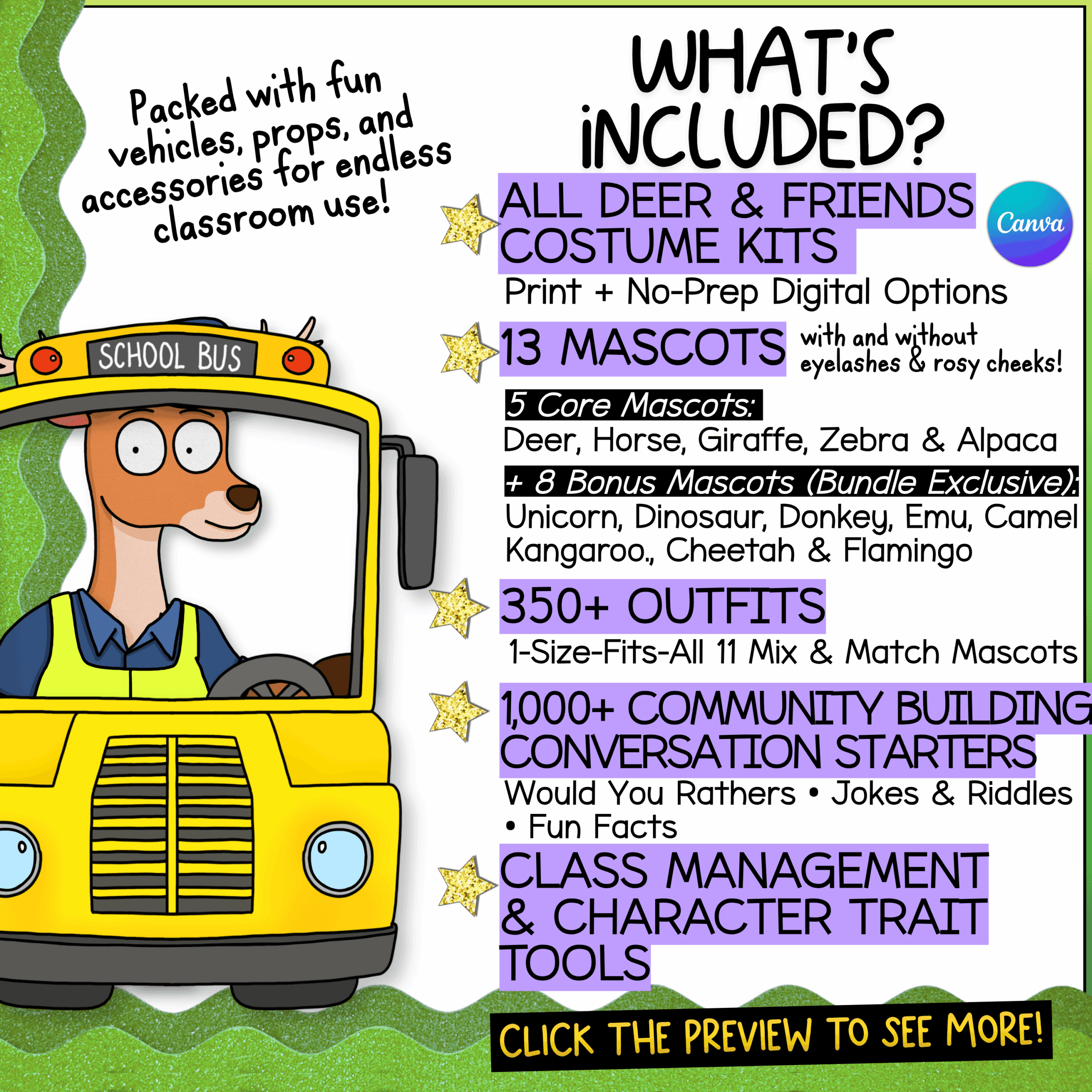 Critter Crew Porch goose classroom mascot for behavior management and community building